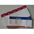cheque personalizado de embarque y etiqueta de equipaje